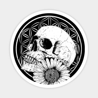 Macabre Goth Skull Magnet